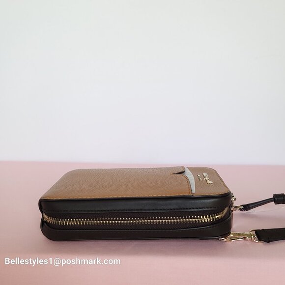 KATE SPADE Zeezee North South Pebbled Leather Phone Crossbody Bag- Bungalow M🎈⭐ - Picture 8 of 16